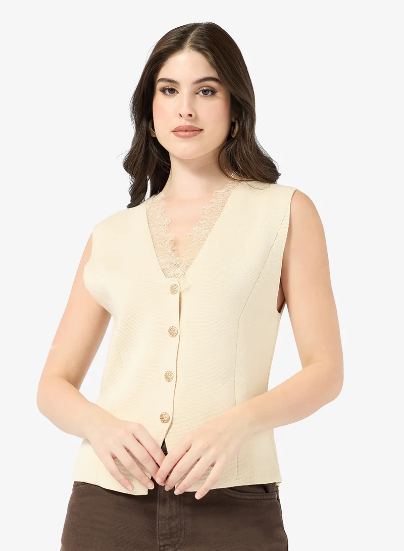 ايلا Vest With Lace Trim